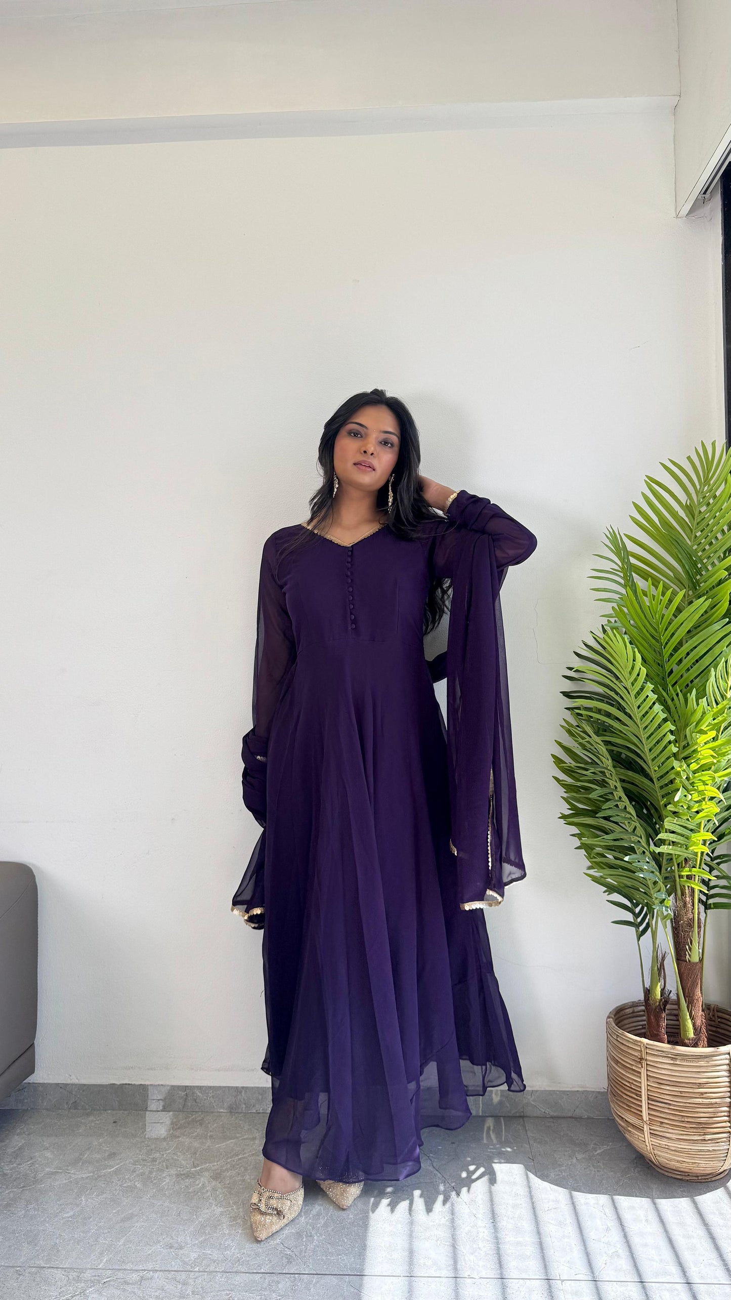 Organza Kurti With Dupatta by Dropdash