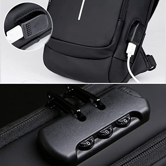 Shoulder bag with USB charging by Dropdash
