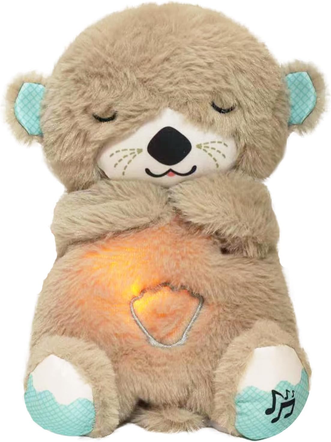 Music Otter Education of Sound and Light Soothing Sound Sleep Otter Baby Put to Sleep Music Breathing Teddy Bear by 18279