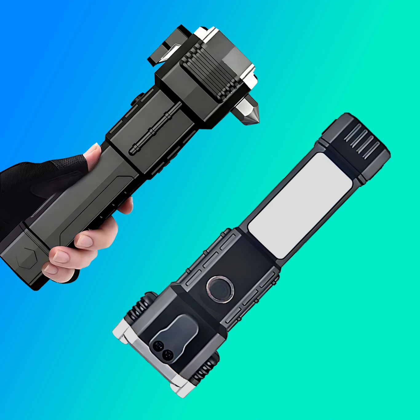 8 in 1 Portable Rechargeable Torch LED Flashlight by DrithiShop