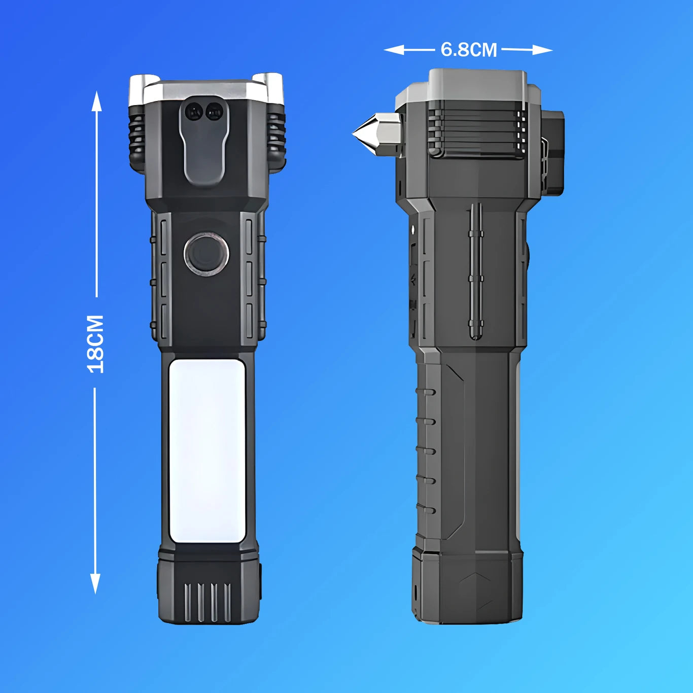 8 in 1 Portable Rechargeable Torch LED Flashlight by DrithiShop