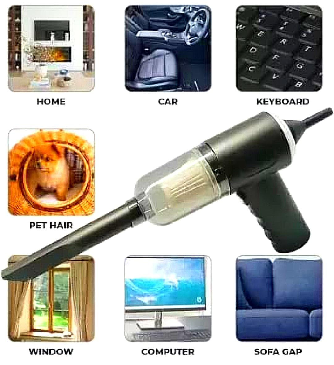 3 in 1 Mopping Vacuum Blower with Mini Dust Buster USB Portable Vacuum Cleaner Dry and Wet by Dropdash