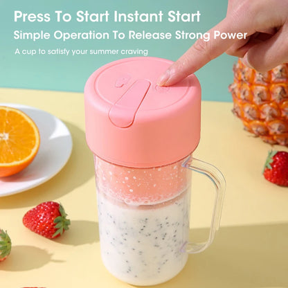 Portable Electric Juicer with Straw by DrithiShop