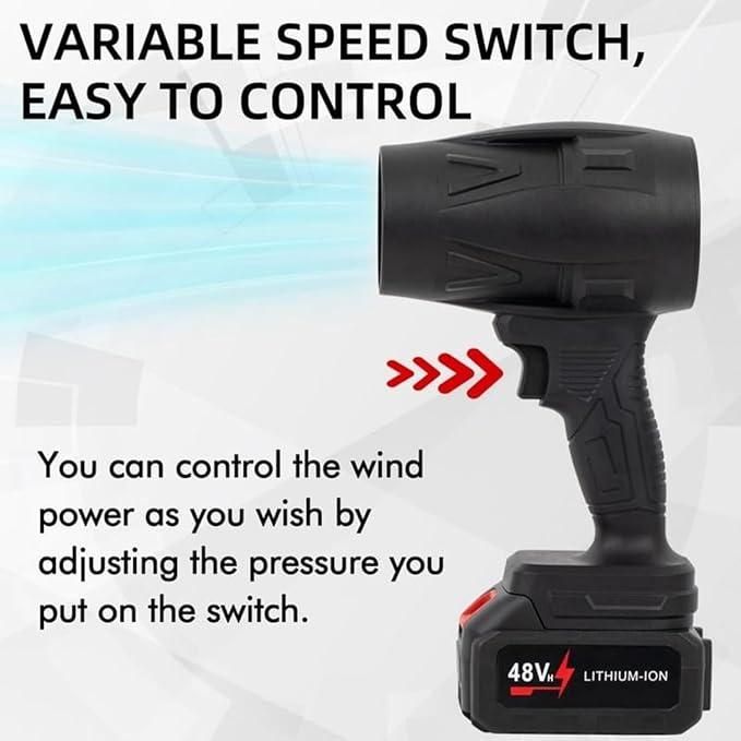 High power Cordless Leaf Blower Fan With Rechargeable Battery (1 Pc) by DrithiShop