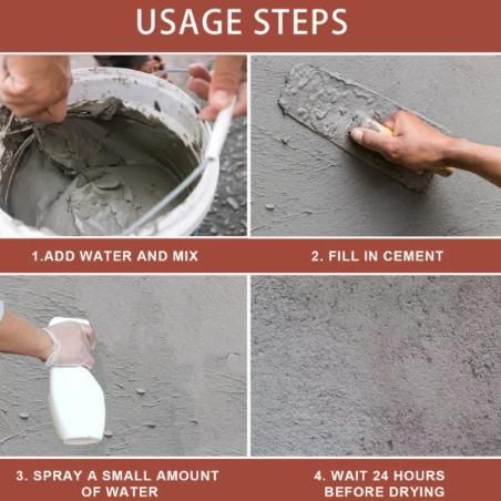 Quick Drying Fast Filling & Strong Floor Crack Repair Cement 300gm Each (Pack of 2) by DrithiShop