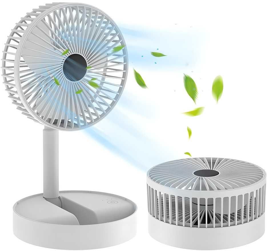 Powerful Rechargeable High Speed Table Desk Fan by DrithiShop