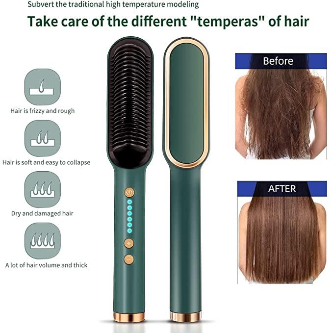Professional Electric Hair Straightener Comb Brush by DrithiShop