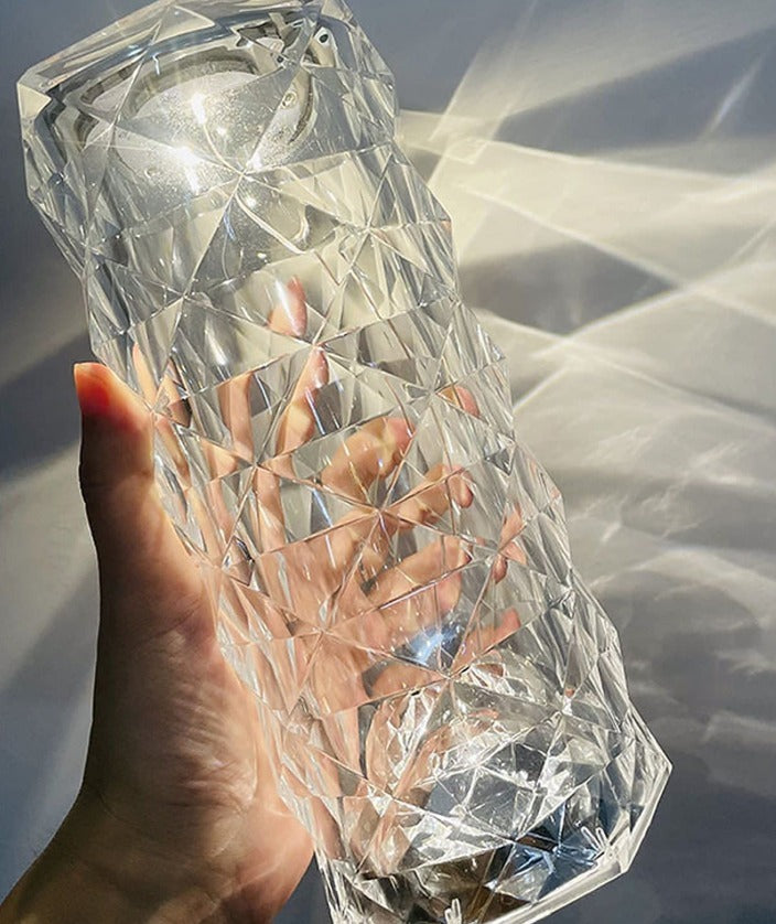 Crystal Touch Control Rechargeable Rose Diamond Table Lamp by Dropdash