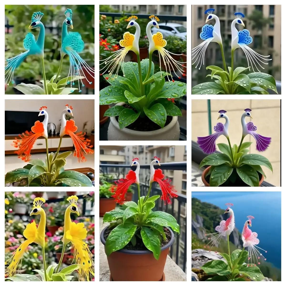 Vibrant Peacock Flower Seeds Pack of 1 by DrithiShop