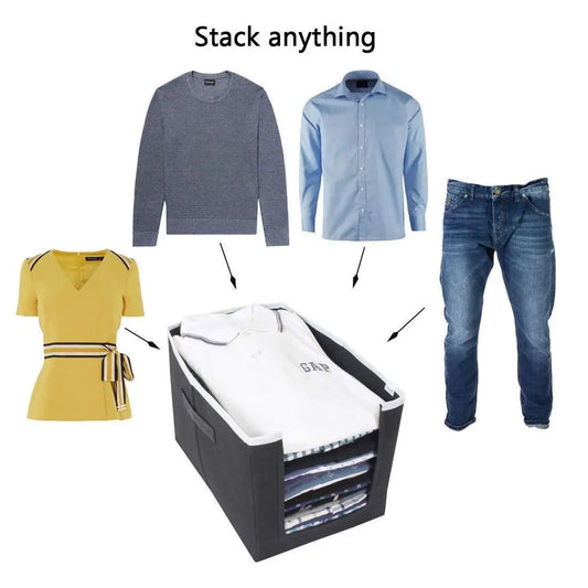 Closet Organizer-Foldable Shirts and Clothing Organizer Stackers(Pack of 1,2,3,4,6,9) by DrithiShop