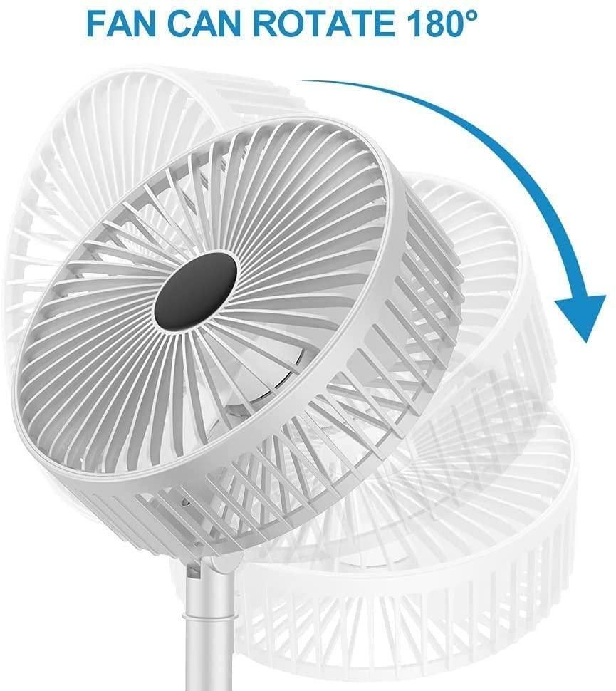 Powerful Rechargeable High Speed Table Desk Fan by DrithiShop