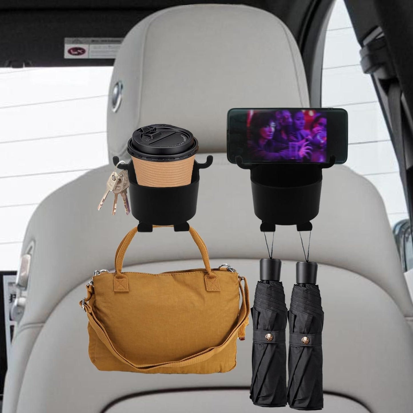 Multifunctional Hanging Storage Cup & Mobile Holder (Pack of 2) by DrithiShop