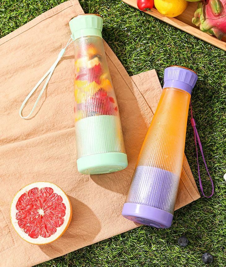 Portable Home Electric 6-Blade Juicer with USB Charging by DrithiShop