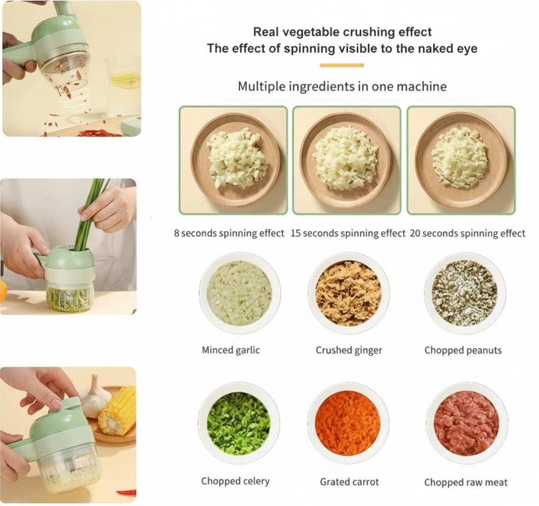 Portable Electric Vegetable Cutter Set by Dropdash