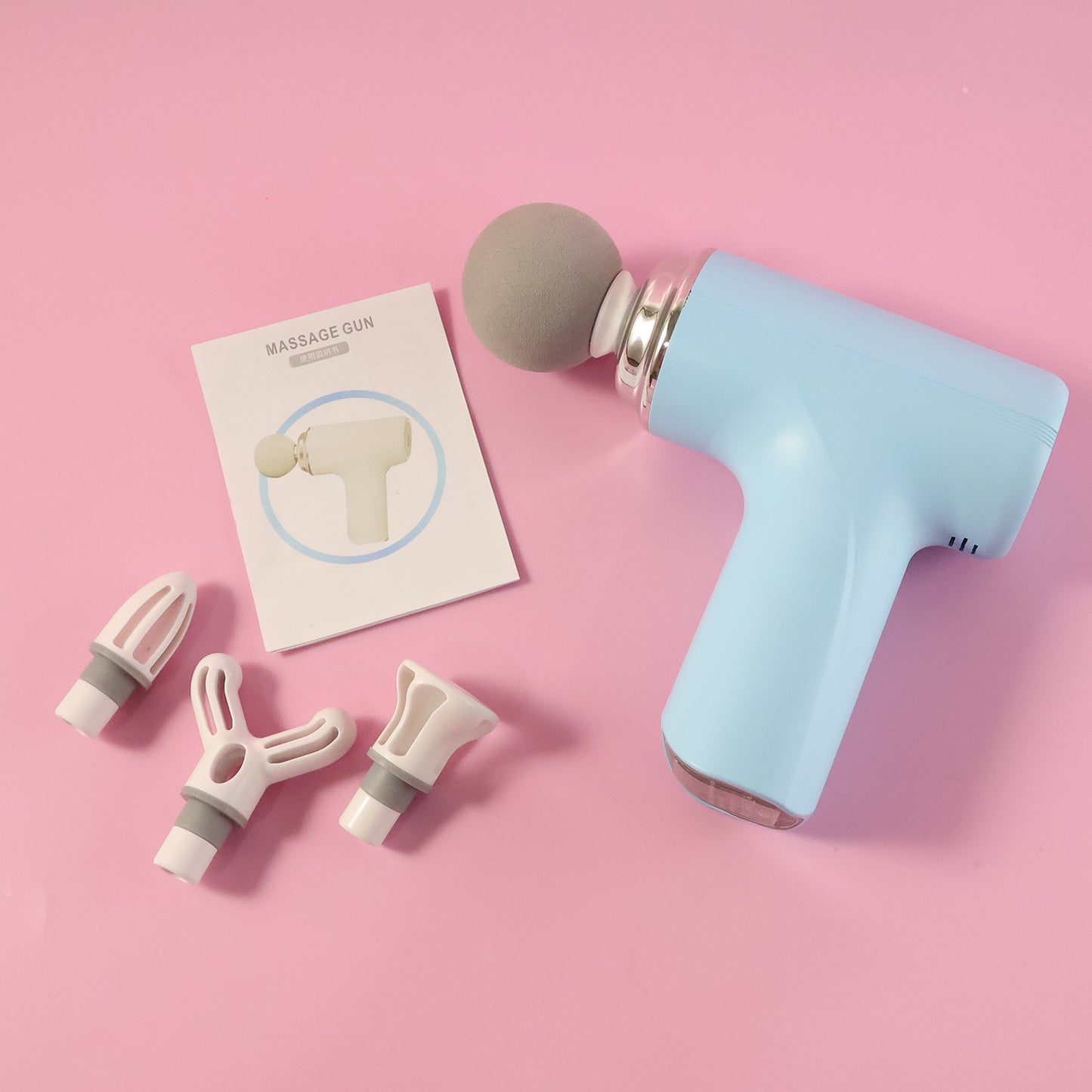 Electric Vibrating Massage Gun With Multiple Interchangeable Heads by Wukusy