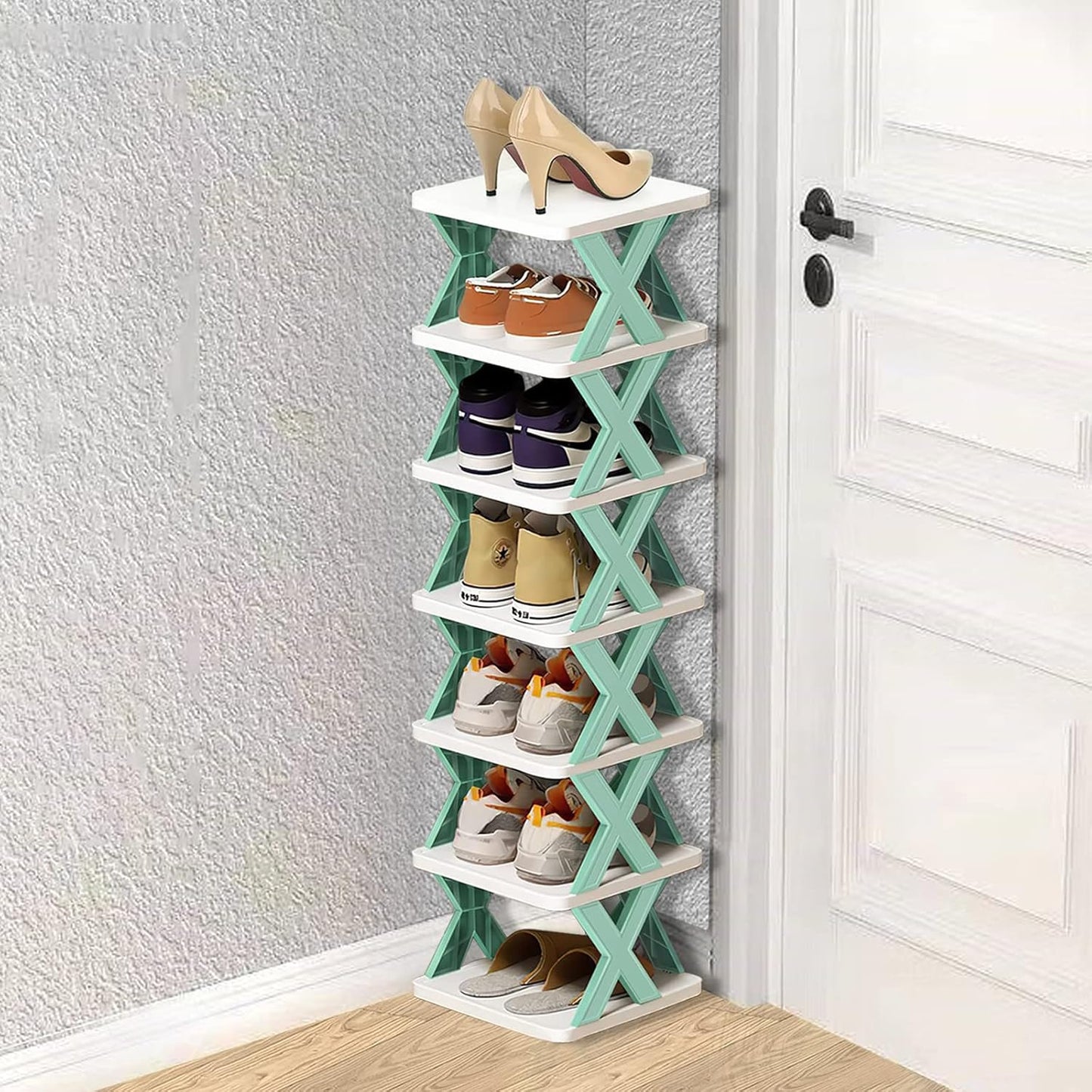 Shoe Storage Organizer Multi-Purpose Stackable Shoe Rack Adjustable Slots by Dropdash