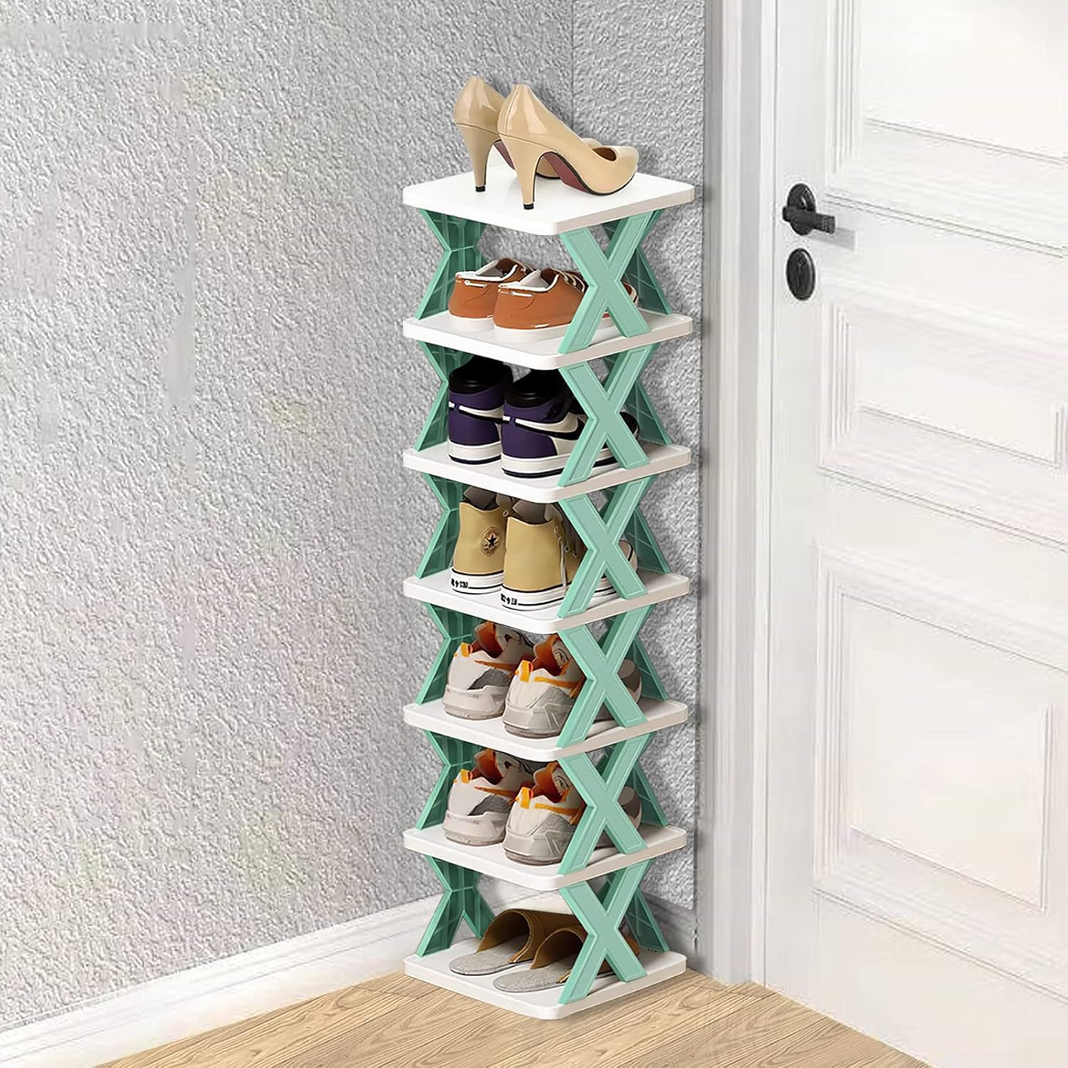 Shoe Storage Organizer Multi-Purpose Stackable Shoe Rack Adjustable Slots by Dropdash
