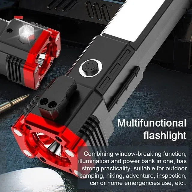 8 in 1 Portable Rechargeable Torch LED Flashlight by 18052