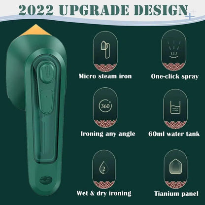 Portable Iron Travel Steamer for Clothes Mini Handheld Press Support Dry And Wet Ironing Small Size Irons Suitable for Outing & Home by 1238