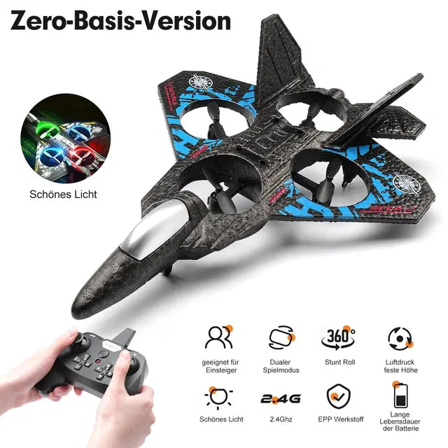 RC Plane, 2.4 GHz Remote Controlled Aeroplane Jet Fighter Quadcopter Aircraft by 4356