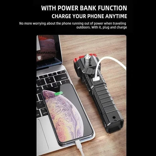 8 in 1 Portable Rechargeable Torch LED Flashlight by 18052
