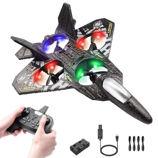 RC Plane, 2.4 GHz Remote Controlled Aeroplane Jet Fighter Quadcopter Aircraft by 4356