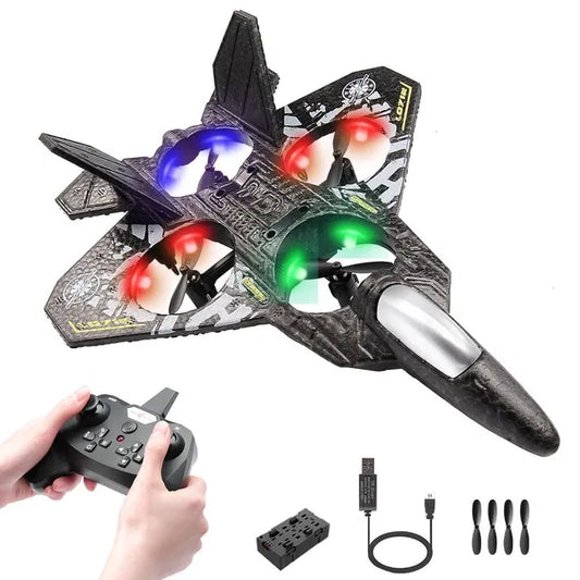 RC Plane, 2.4 GHz Remote Controlled Aeroplane Jet Fighter Quadcopter Aircraft by 4356