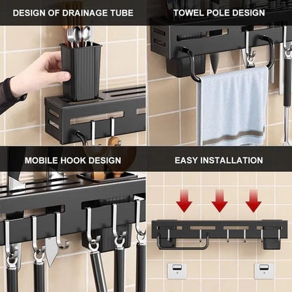 Wall Mounted Magnetic Knife Holder & Cutlery Organizer by 31446