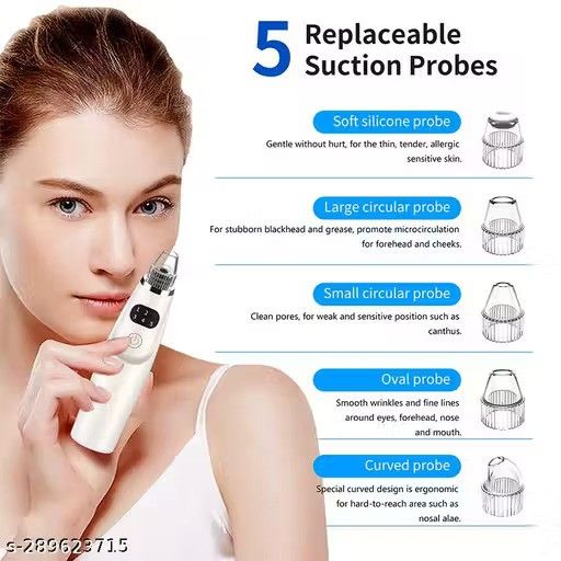 Derma Suction Vacuum Skin Cleanser | 4 in 1 Multi-function Blackhead Remover Tool | Remover Kit Skin Cleaner | Pimple Removal Tool | Ane Removal Tool by 26041