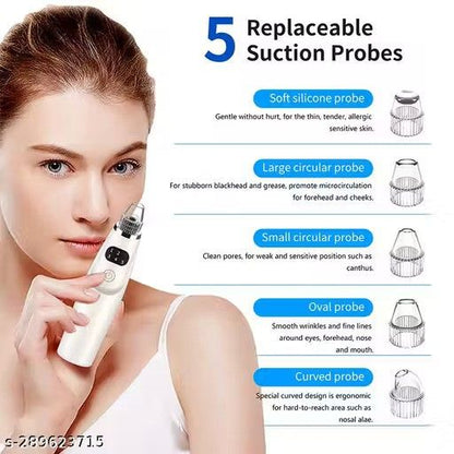 Derma Suction Vacuum Skin Cleanser | 4 in 1 Multi-function Blackhead Remover Tool | Remover Kit Skin Cleaner | Pimple Removal Tool | Ane Removal Tool by 26041