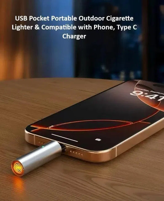Electric Cigarette Lighter - Plug-in USB Pocket Portable Outdoor Mouth-Blow by 19202