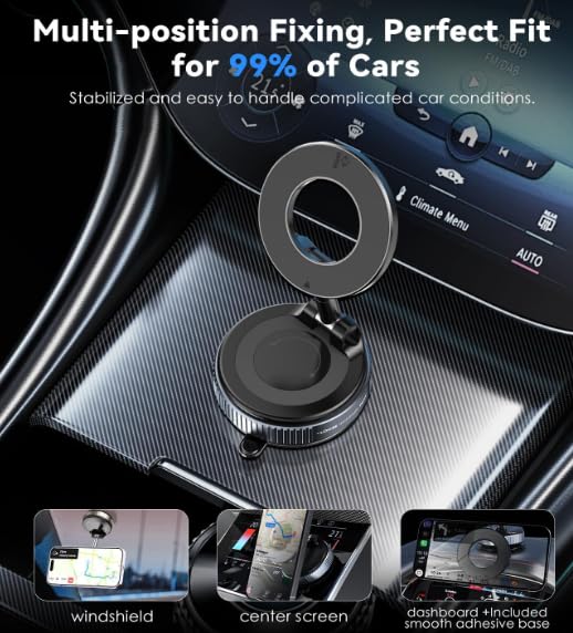 Magnetic Car Phone Holder by Dropdash