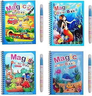 Magical Water Painting Book For Kids (Pack of 4) by Dropdash