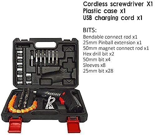Metal Electric Screwdriver with 47 pcs Screwdriver Bit Set by Dropdash