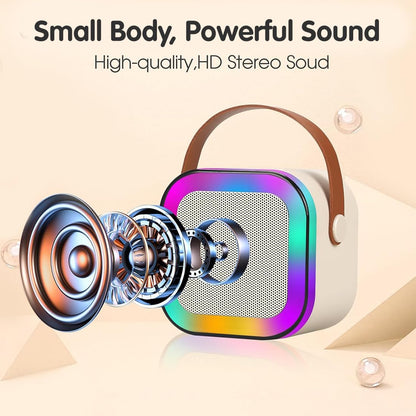 Mini Portable Blue-Tooth Karaoke Speaker with Wireless Microphone by Dropdash