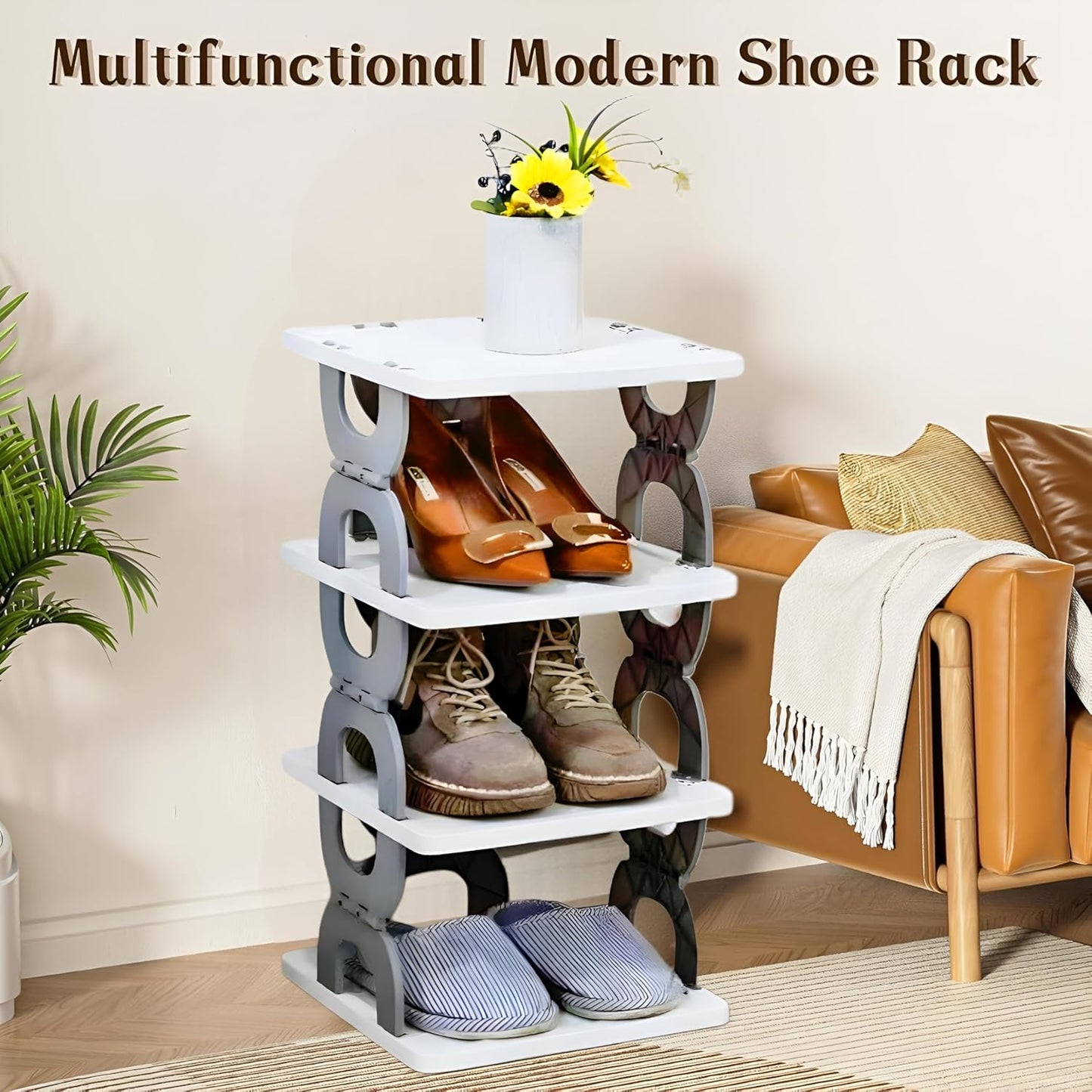 Foldable Shoe Rack (Multicolor) by DrithiShop