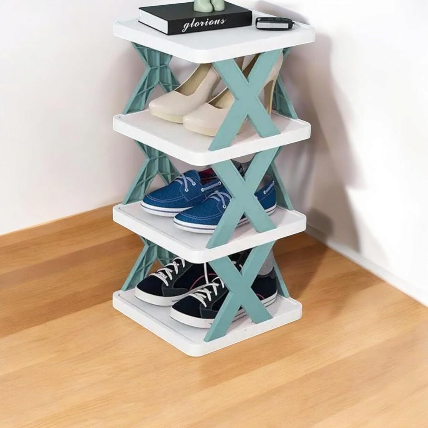 Foldable Shoe Rack (Multicolor) by DrithiShop