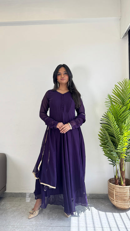 Organza Kurti With Dupatta by Dropdash