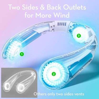 Portable Neck Fan, Hands Free Bladeless Fan by Dropdash