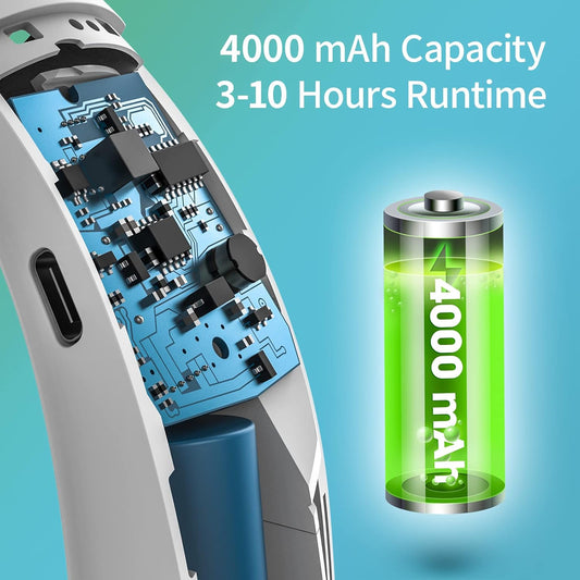 Portable Neck Fan, Hands Free Bladeless Fan by Dropdash