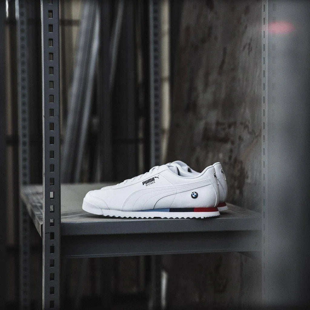 Puma Roma Shoes X BMW Motorsports Shoes For Men – White by Dropdash