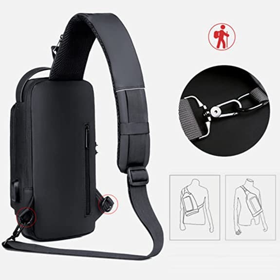 Shoulder bag with USB charging by Dropdash