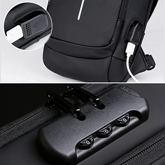 Shoulder bag with USB charging by Dropdash