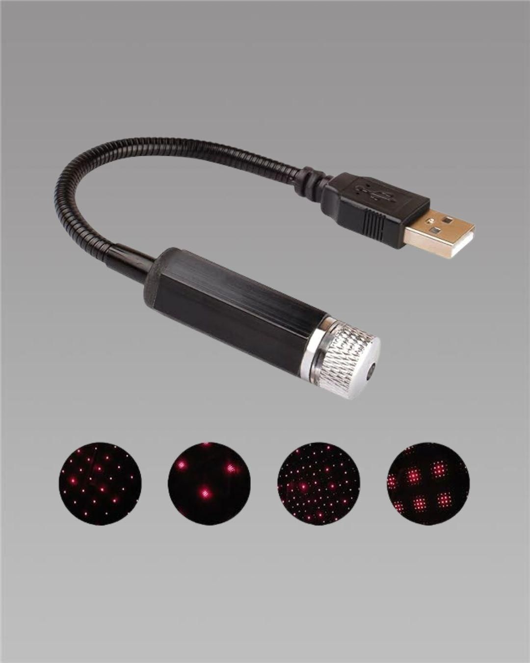 Star Lamp USB Car Star Ceiling Light Sky Projection Red Lamp ( Pack Of 2 ) by Dropdash
