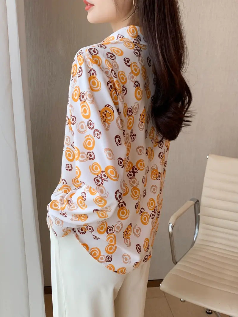 Women Relaxed Fit Fit Printed Formal Shirt by Dropdash