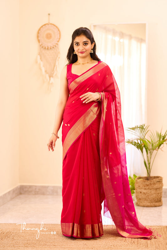 Women's Beautiful Sequin Work Linen Saree by Dropdash